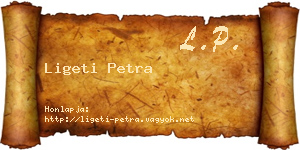 Ligeti Petra névjegykártya